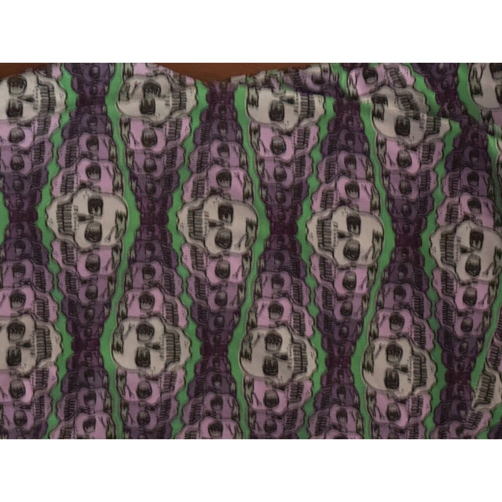 Womans  TALL & CURVY  LULAROE Leggings Halloween Skull purple Skeleton  TC2 plus